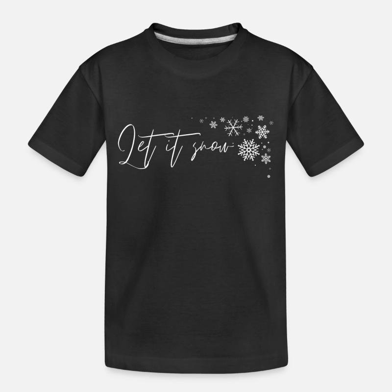 Let It Snow Sparkle - Kinder Premium Bio T-Shirt - Schwarz