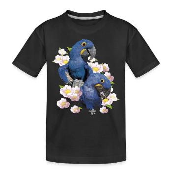 Hyacinth Macaw - Kids' Premium Organic T-Shirt - black - Front