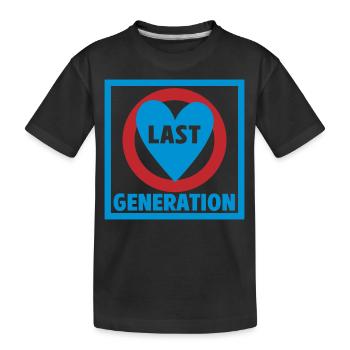 Letzte Generation | Farben änderbar - Kinder Premium Bio T-Shirt - Schwarz - Vorne