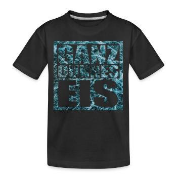 Ganz dünnes Eis Spruch - Kinder Premium Bio T-Shirt - Schwarz - Vorne