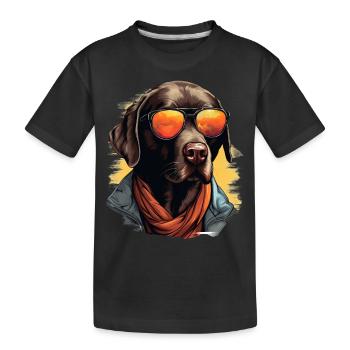 Urban Retriever: Streetwise Labrador Vibes - T-shirt bio Premium Enfant - noir - Devant