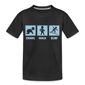 surf bébé - T-shirt bio Premium Enfant - noir - Devant