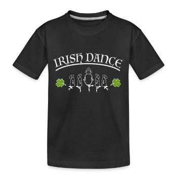 Irish Dance - Kids' Premium Organic T-Shirt - black - Front