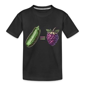 Cucumber = berry | Cucumbers are berries | Vintage - Kids' Premium Organic T-Shirt - black - Front