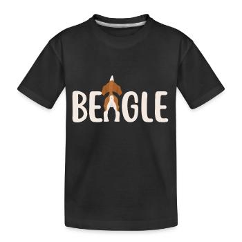 Beagle chien doux Beagle kawaii - T-shirt bio Premium Enfant - noir - Devant