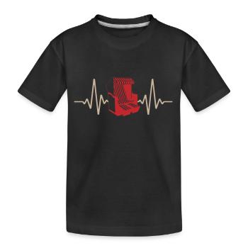 Chaise de plage Heartbeat | Vibrations de la mer du Nord - T-shirt bio Premium Enfant - noir - Devant