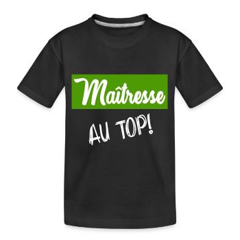 MISTRESS. THANK YOU. THANK YOU MISTRESS - Kids' Premium Organic T-Shirt - black - Front