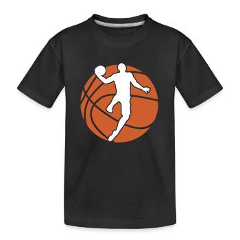 basketball basket ball joueur de basketball - T-shirt bio Premium Enfant - noir - Devant