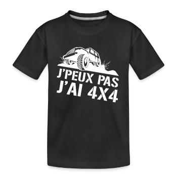 J'peux pas j'ai 4X4 - T-shirt bio Premium Enfant - noir - Devant
