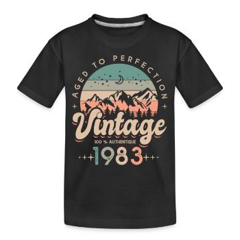1983 Vintage anniversaire 40 ans - T-shirt bio Premium Enfant - noir - Devant
