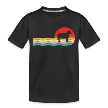 mouton t-shirt rétro mouton mouton - T-shirt bio Premium Enfant - noir - Devant