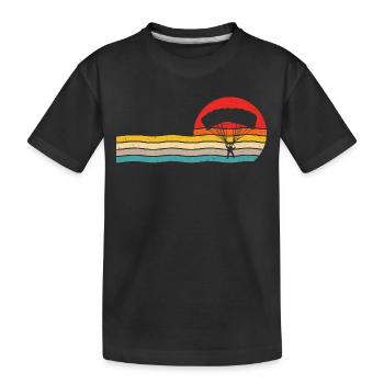 Parachute rétro parachute - T-shirt bio Premium Enfant - noir - Devant