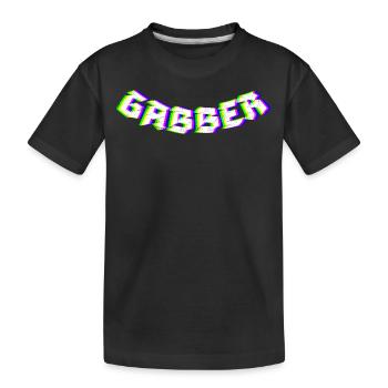 Gabber Hardcore Techno - Kids' Premium Organic T-Shirt - black - Front