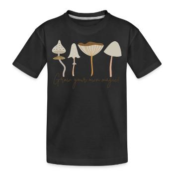 Cultivez votre propre magie ! Champignons pastel Tranquillité - T-shirt bio Premium Enfant - noir - Devant