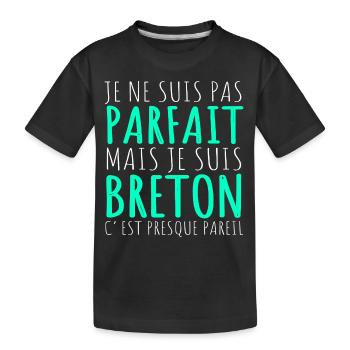 Je Suis Breton Humour Bretagne Cadeau - T-shirt bio Premium Enfant - noir - Devant
