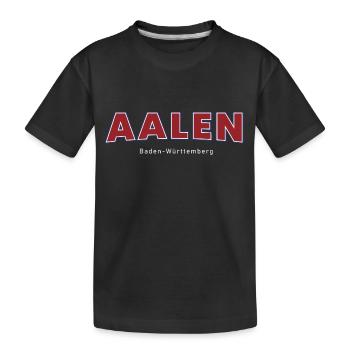 Aalen - Kinder Premium Bio T-Shirt - Schwarz - Vorne