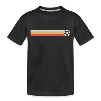 Football retro football football player - Kids' Premium Organic T-Shirt - black - Front