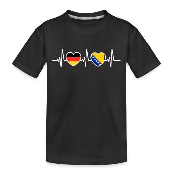 Germany and Bosnia Herzegovina Flag Flags - Kids' Premium Organic T-Shirt - black - Front