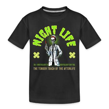 Skeleton Halloween night life - Kinder Premium Bio T-Shirt - Schwarz - Vorne