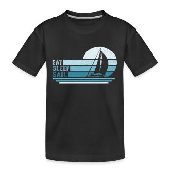 Manger Dormir Naviguer - T-shirt bio Premium Enfant - noir - Devant