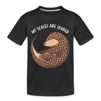 Mes écailles sont chargées Pangolin - T-shirt bio Premium Enfant - noir - Devant