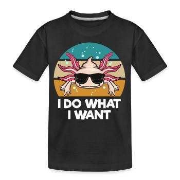 Proverbes Axolotl - T-shirt bio Premium Enfant - noir - Devant