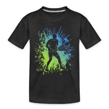 Tennis player Tennis coach Children Boys Tennis - Kids' Premium Organic T-Shirt - black - Front