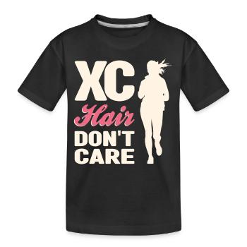 Crosslauf | Cross Country Läufer Berglauf Geschenk - Kinder Premium Bio T-Shirt - Schwarz - Vorne