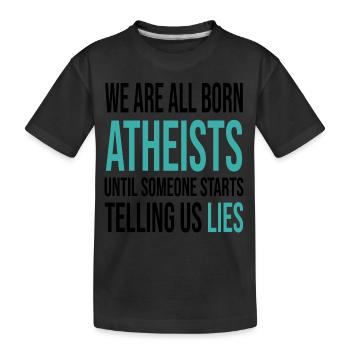 Atheismus Wissenschaft - Kinder Premium Bio T-Shirt - Schwarz - Vorne