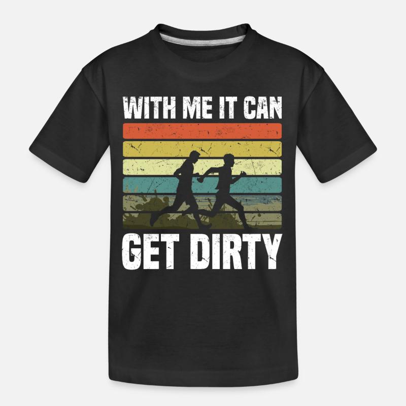 Mud Run Team - Kinder Premium Bio T-Shirt - Schwarz