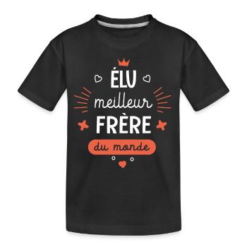 Meilleur Frère du monde Cadeau frere - T-shirt bio Premium Enfant - noir - Devant