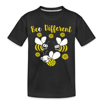 Bee différent - T-shirt bio Premium Enfant - noir - Devant