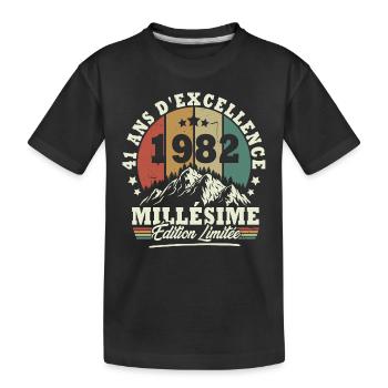 Jahrgang 1982, Geburtstagsgeschenk 41 Jahre - Kinder Premium Bio T-Shirt - Schwarz - Vorne