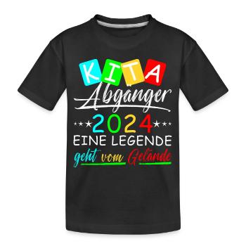 Kita Abgänger 2024 - Kinder Premium Bio T-Shirt - Schwarz - Vorne