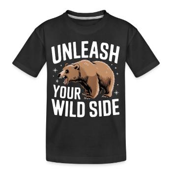 Bear Grizzly Bear Brown Bear Bear - Kids' Premium Organic T-Shirt - black - Front