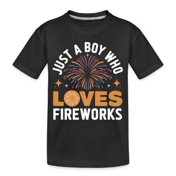 Pyrotechniker Feuerwerk Pyrotechnik - Kinder Premium Bio T-Shirt - Schwarz - Vorne