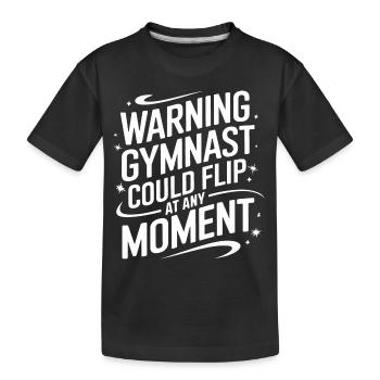 Turnen Turner Gymnastik - Kinder Premium Bio T-Shirt - Schwarz - Vorne