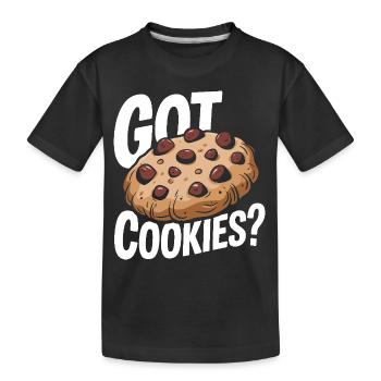 Cookies Cookie Keks Kekse Schokolade - Kinder Premium Bio T-Shirt - Schwarz - Vorne
