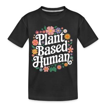 Vegetarian Vegan Veggie Vegetarian - Kids' Premium Organic T-Shirt - black - Front