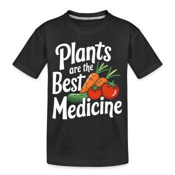 Végétarien Végétalien Végétarien Végétarien - T-shirt bio Premium Enfant - noir - Devant