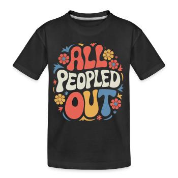 Introvertierter asozialer introvertierter - Kinder Premium Bio T-Shirt - Schwarz - Vorne