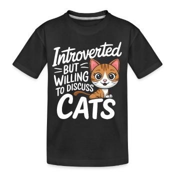 Introvertierter asozialer introvertierter - Kinder Premium Bio T-Shirt - Schwarz - Vorne