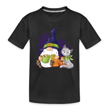 Halloween Elves - Kids' Premium Organic T-Shirt - black - Front