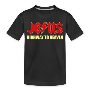Jesus Christ of Nazareth Faith Bible Jesus - Kids' Premium Organic T-Shirt - black - Front