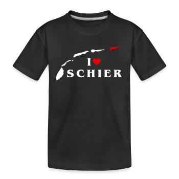 Ich liebe Schier - Kinder Premium Bio T-Shirt - Schwarz - Vorne