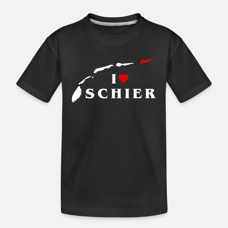 Ich liebe Schier - Kinder Premium Bio T-Shirt - Schwarz