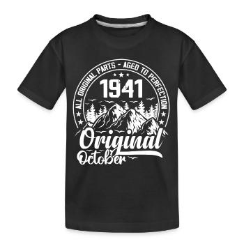 octobre 1941 Original:83 Ans Cadeau Anniversaire - T-shirt bio Premium Enfant - noir - Devant