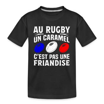 Joueur de rugby - T-shirt bio Premium Enfant - noir - Devant