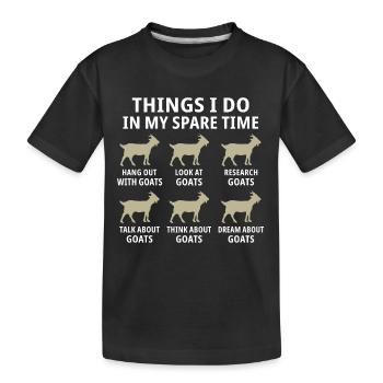 Things i do in my spare time hang out with Goats - T-shirt bio Premium Enfant - noir - Devant