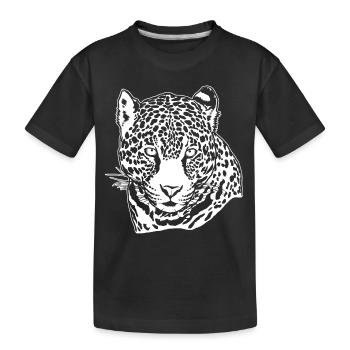 Jaguar Face Graphique Cool Big Cat Wild Animal Lover - T-shirt bio Premium Enfant - noir - Devant